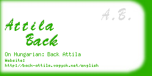 attila back business card